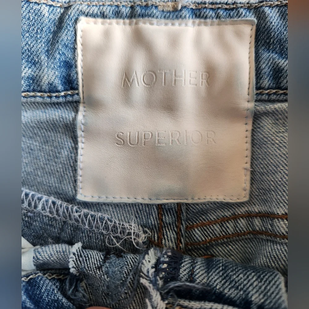 MOTHER Fly Tomcat Roller Jeans In Crashing Wash 28 - Picture 5 of 12